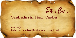 Szabadszállási Csaba névjegykártya