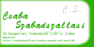 csaba szabadszallasi business card